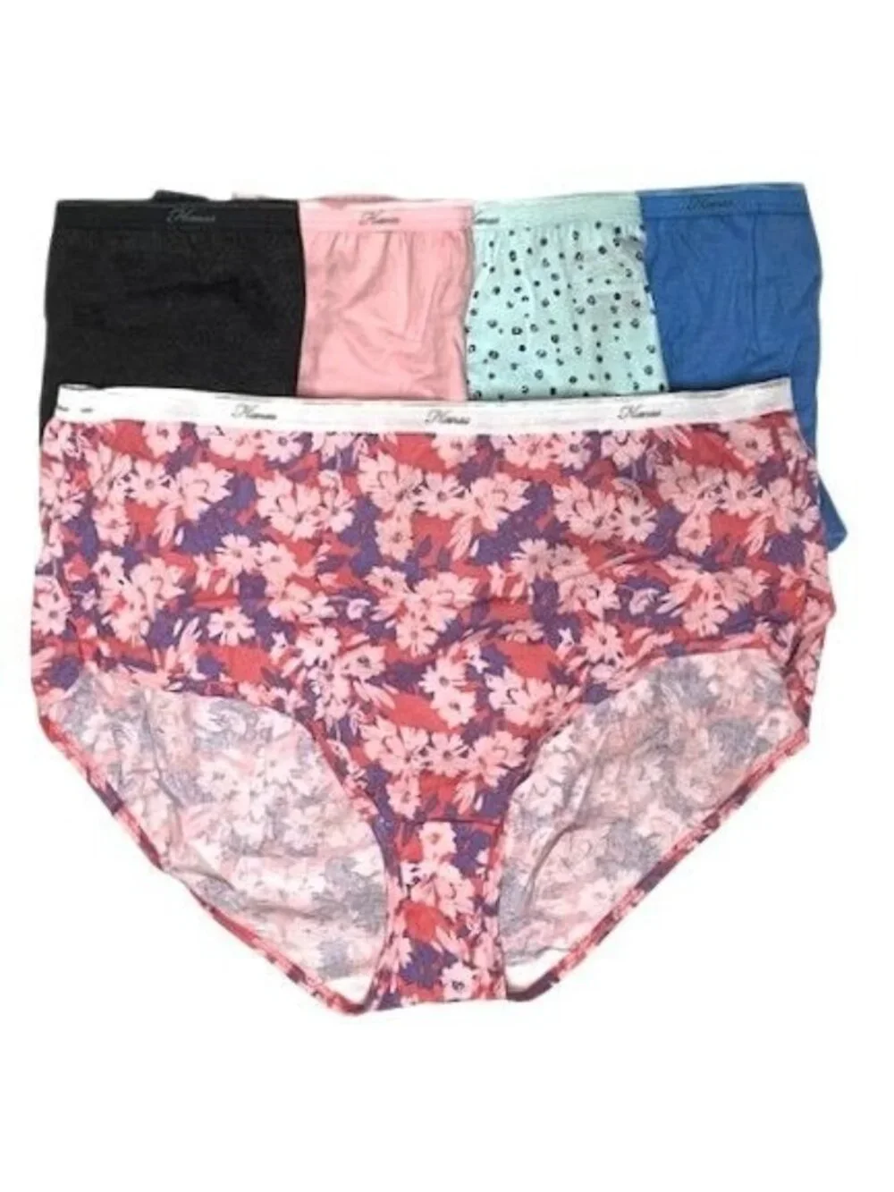 Hanes Women's Tagless Set of 5 Cotton Briefs 8/XL